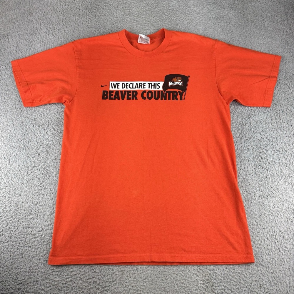 Oregon State Beavers Vintage Shirt Y2k Beaver Country Swoosh Orange Men's Size M